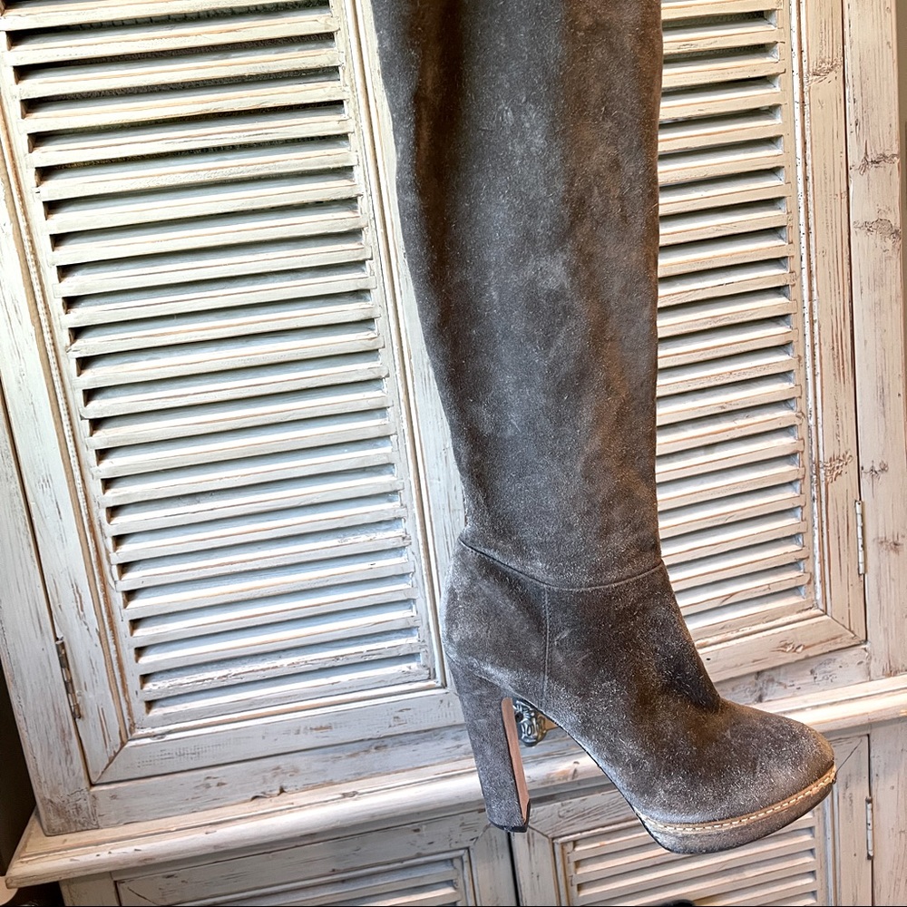 Prada Grey Suede Boots size 37 - Picture 2 of 5